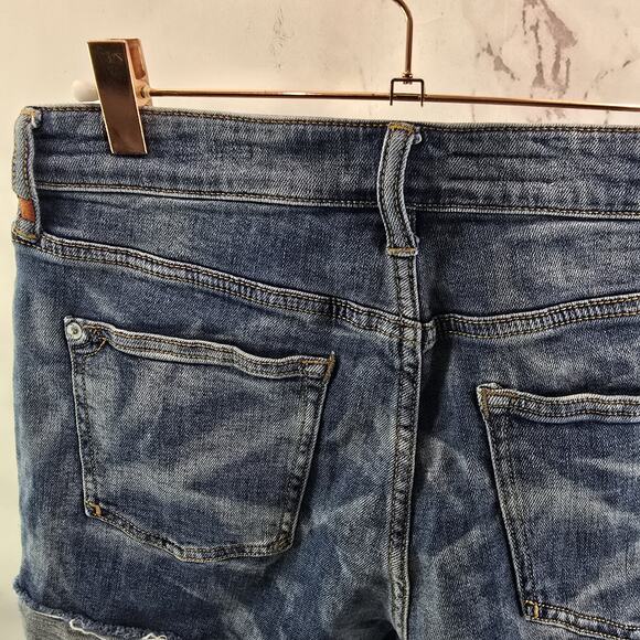 Anthropologie Shorts Womens 28 High Rise Denim Jean Pilcro Cuffed Tie Dye - Picture 7 of 14